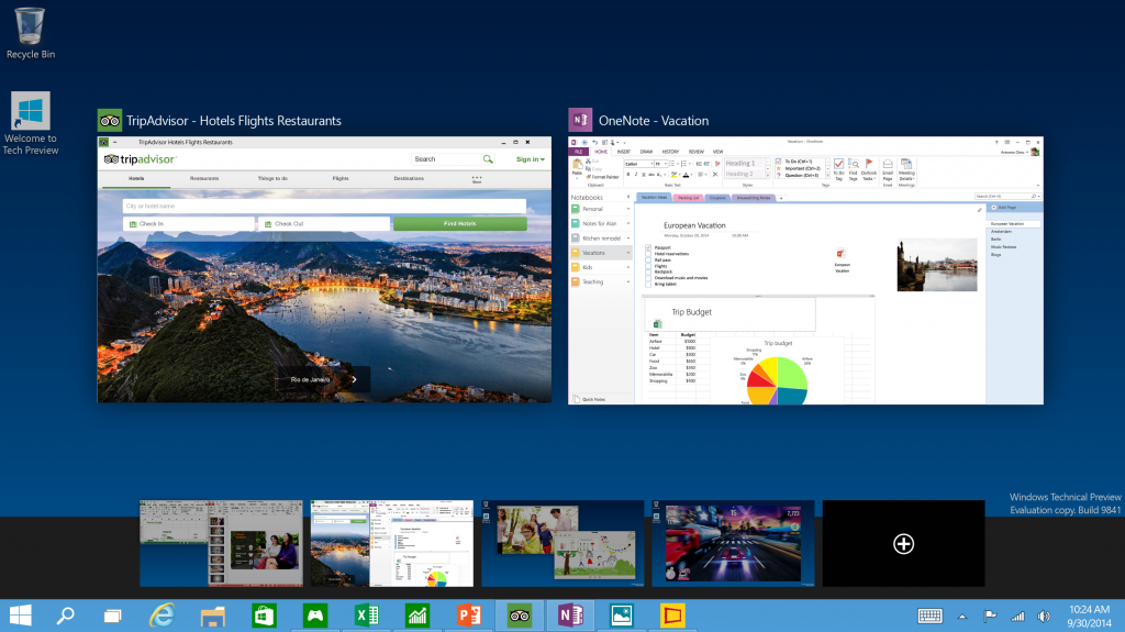 Windows 10 : bureau multiple