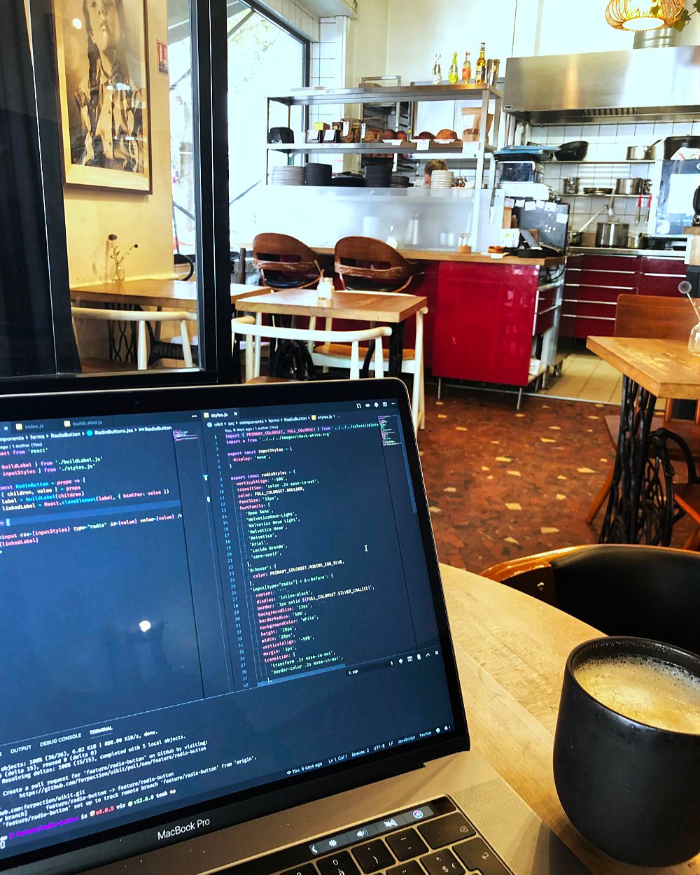 Coding in peace with a full belly at Le Kitchen Café