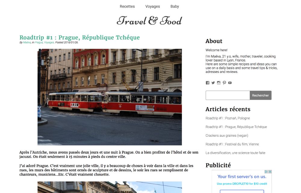 un article sur Travel & Food